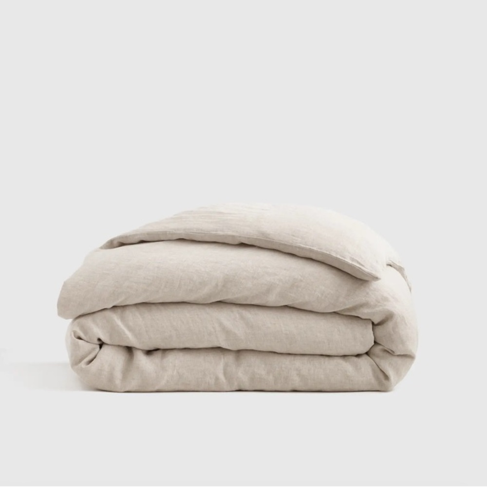 Quince European Linen Natural Chambray Duvet Cover King / Cal King